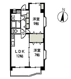 エ・アロール 2LDKの間取図画像