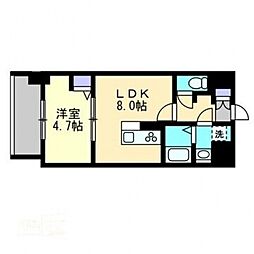 MAYFAIR田町 1LDKの間取図画像
