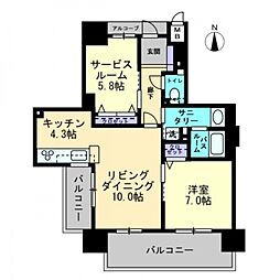 アルファステイツ平和町 1SLDKの間取図画像