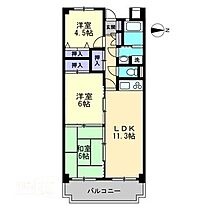 リジェール佐々木 604 ｜ 香川県高松市円座町（賃貸マンション3LDK・6階・62.01㎡） その2