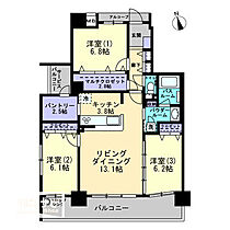 アルファスマート仏生山駅前 201 ｜ 香川県高松市仏生山町甲（賃貸マンション3LDK・2階・85.36㎡） その2