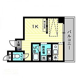 コンコート志度 ワンルームの間取図画像