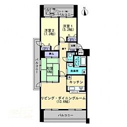 アルファステイツ新北 3LDKの間取図画像