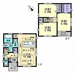 グロービート栗林公園南ＦＳ 1階3LDKの間取り