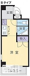 アルファエステート昭和町 1Kの間取図画像