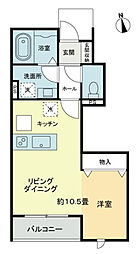マビックエアー ワンルームの間取図画像