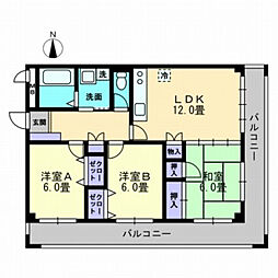 ラシャンブル21 2階3LDKの間取り