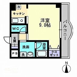 LUMIERE 1Kの間取図画像