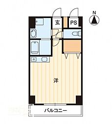 アディオ錦町 ワンルームの間取図画像