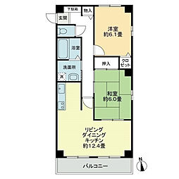 フィネスレインボー 2LDKの間取図画像