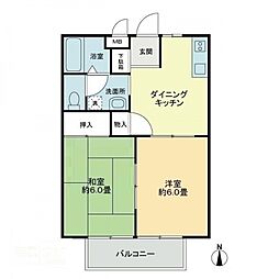 フォブールK&K 2DKの間取図画像