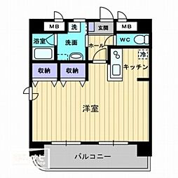 am's4観光町 1Kの間取図画像