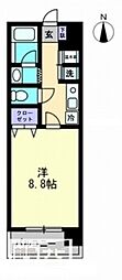 アイランドガーデン花園21 1Kの間取図画像