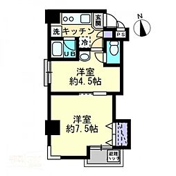 シティホワイト 2Kの間取図画像