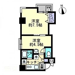 シティホワイト 2Kの間取図画像