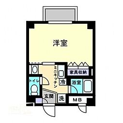 アルファコンフォート高松 1Kの間取図画像