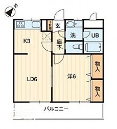 コンフォルト桜町 1LDKの間取図画像