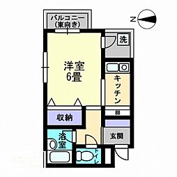 アルファエステート錦町 1Kの間取図画像
