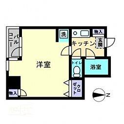 アーバン錦町 1Kの間取図画像