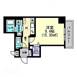 ルミナス藤塚町 1Kの間取図画像