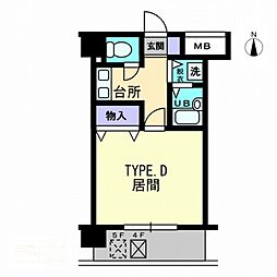 リマーク上之町 1Kの間取図画像