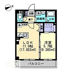 シリウスガーデン 1LDKの間取図画像