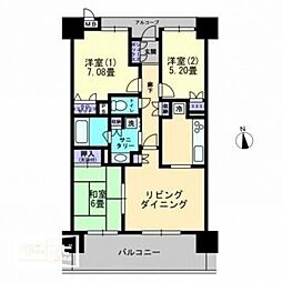 アルファステイツ伏石サンフラワー通り 3LDKの間取図画像