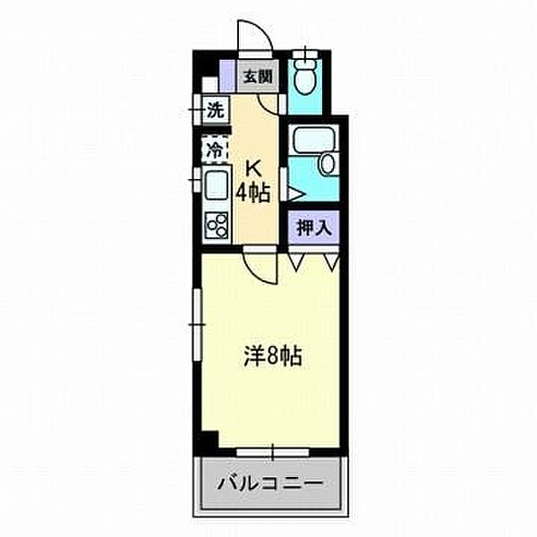 貳室邸マンション 201｜高知県高知市杉井流(賃貸アパート1K・2階・25.27㎡)の写真 その2