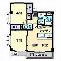 パールグランデ 401 ｜ 高知県高知市大原町（賃貸マンション2LDK・4階・52.30㎡） その2