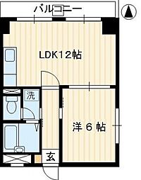 グランリーオ 1LDKの間取図画像