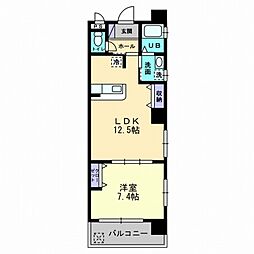 グランヴィエ 1LDKの間取図画像