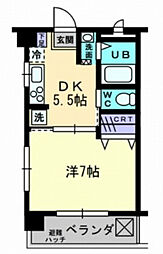オレオール池 1DKの間取図画像