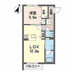 シャーメゾン パン サンク 1LDKの間取図画像