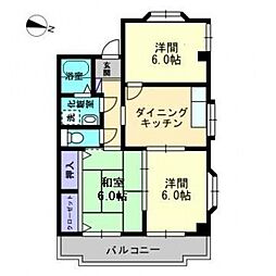 あざみのスクエア 3DKの間取図画像
