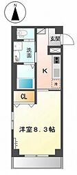 フェニックススウィート 1Kの間取図画像