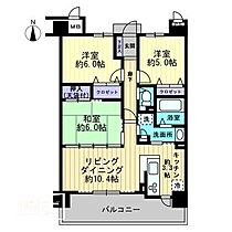 サーパス笹沖一番館 702 ｜ 岡山県倉敷市笹沖（賃貸マンション3LDK・7階・68.01㎡） その2