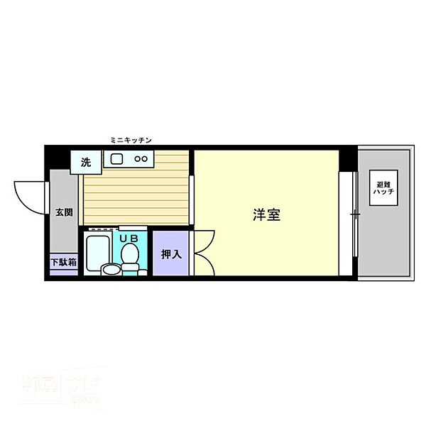 マンション福山 309｜広島県福山市南本庄1丁目(賃貸マンション1K・3階・23.08㎡)の写真 その2