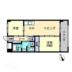 パルティーレ 2LDKの間取図画像