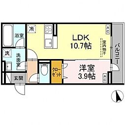 Dーresidence引野 1LDKの間取図画像