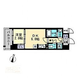 MirageParkFront 1DKの間取図画像