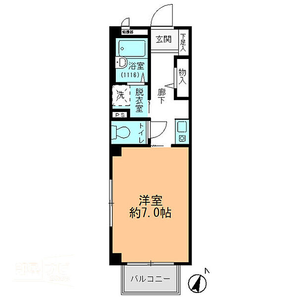 フォブール畑中 202｜広島県広島市安佐北区可部南5丁目(賃貸アパート1K・2階・22.35㎡)の写真 その2