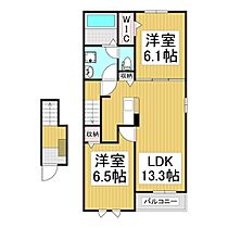 長野県上伊那郡箕輪町大字中箕輪（賃貸アパート2LDK・2階・59.55㎡） その2