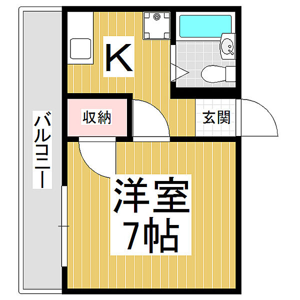 メゾン・ド・ヴェールα ｜長野県上伊那郡箕輪町大字中箕輪(賃貸マンション1K・5階・21.06㎡)の写真 その2