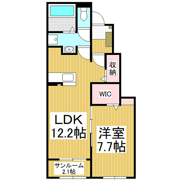 長野県伊那市中央(賃貸アパート1LDK・1階・50.14㎡)の写真 その2