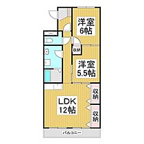 ルミナス  ｜ 長野県駒ヶ根市赤須東（賃貸マンション2LDK・1階・58.40㎡） その2