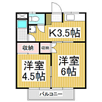 春日ハイツ  ｜ 長野県伊那市狐島（賃貸アパート2K・2階・32.20㎡） その2