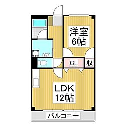 ソフィアパレス 1階1LDKの間取り