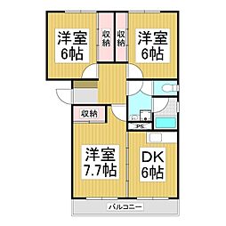 MAISON根岸 3DKの間取図画像