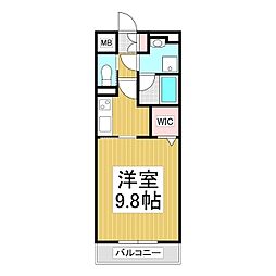 上伊那郡箕輪町大字中箕輪マンション 1Kの間取図画像