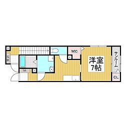 S.YI 1DKの間取図画像